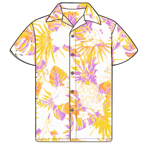 Patron ropa, Fashion sewing pattern, molde confeccion, patronesymoldes.com Hawaiian shirt 9658 LADIES Shirts